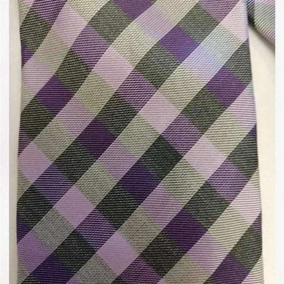 Pronto Uomo Silk Lavender & Grey  Neck Tie - Picture 5 of 5